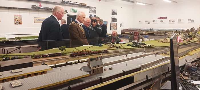 Alan Graves looking over our main layout