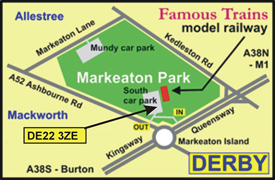 Location of FTMR in Markeaton Park